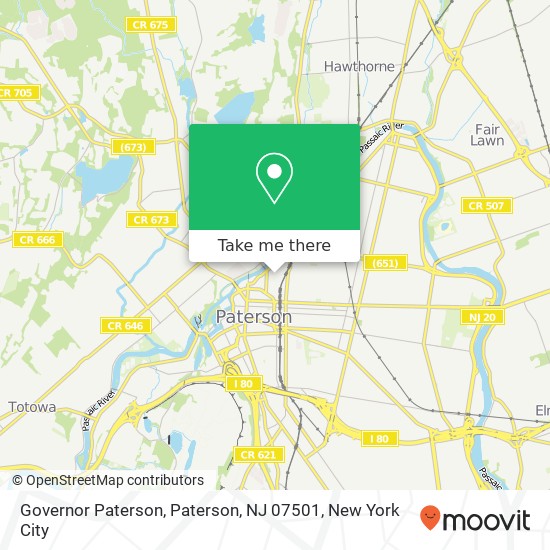 Governor Paterson, Paterson, NJ 07501 map