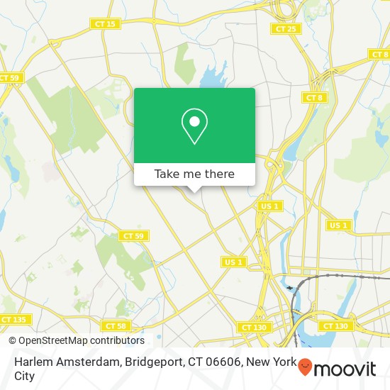 Mapa de Harlem Amsterdam, Bridgeport, CT 06606