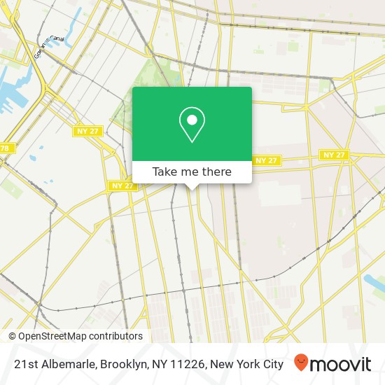 Mapa de 21st Albemarle, Brooklyn, NY 11226