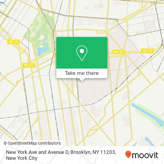 Mapa de New York Ave and Avenue D, Brooklyn, NY 11203