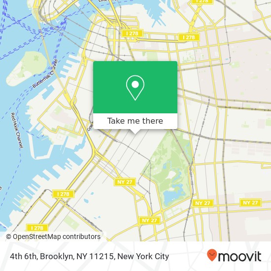 Mapa de 4th 6th, Brooklyn, NY 11215