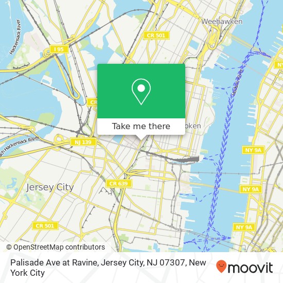Palisade Ave at Ravine, Jersey City, NJ 07307 map