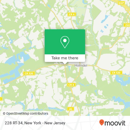 Mapa de 228 RT-34, Holmdel, NJ 07733