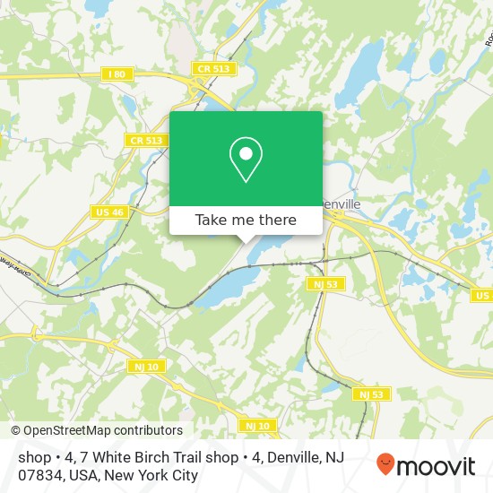 Mapa de shop  •  4, 7 White Birch Trail shop  •  4, Denville, NJ 07834, USA