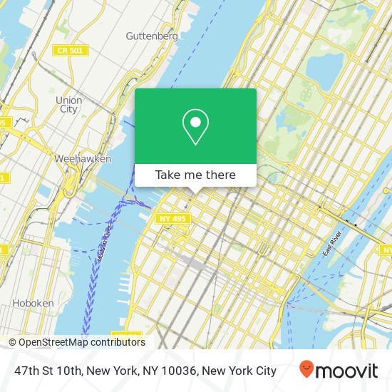 Mapa de 47th St 10th, New York, NY 10036