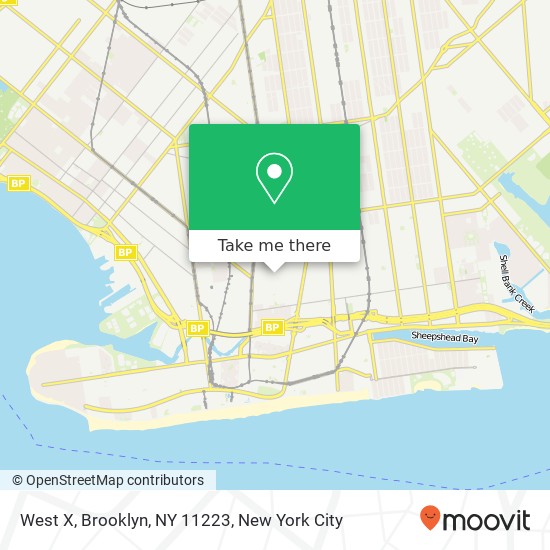 West X, Brooklyn, NY 11223 map