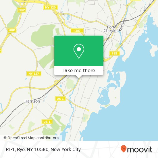 Mapa de RT-1, Rye, NY 10580