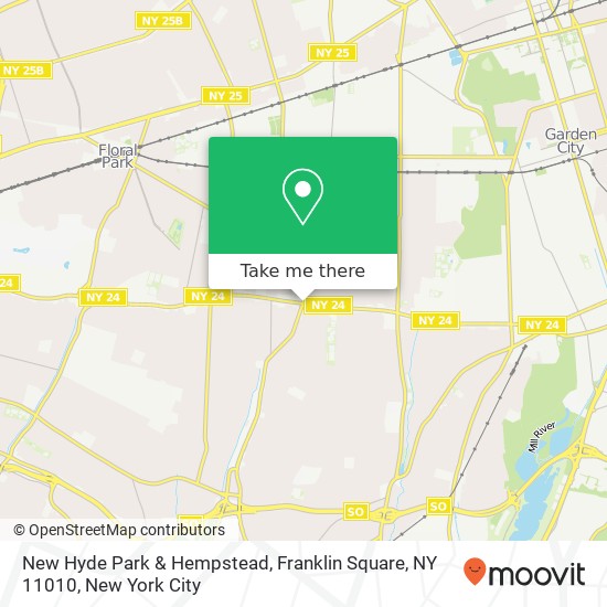 Mapa de New Hyde Park & Hempstead, Franklin Square, NY 11010