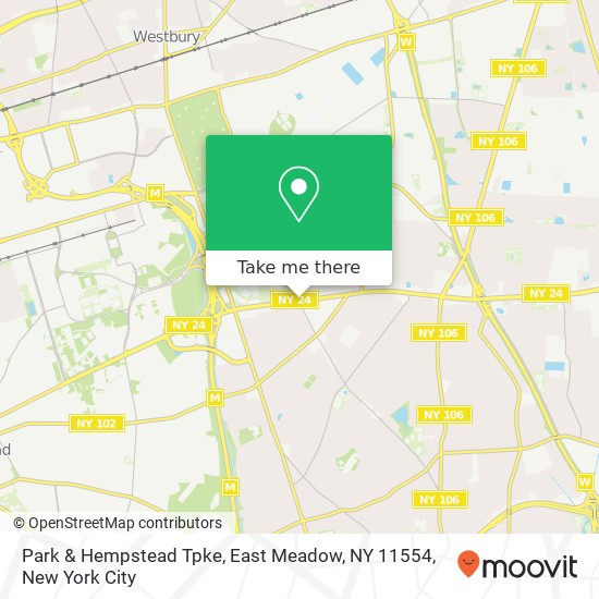 Park & Hempstead Tpke, East Meadow, NY 11554 map