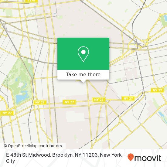 Mapa de E 48th St Midwood, Brooklyn, NY 11203