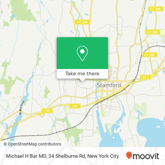 Mapa de Michael H Bar MD, 34 Shelburne Rd