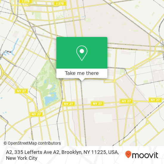 Mapa de A2, 335 Lefferts Ave A2, Brooklyn, NY 11225, USA