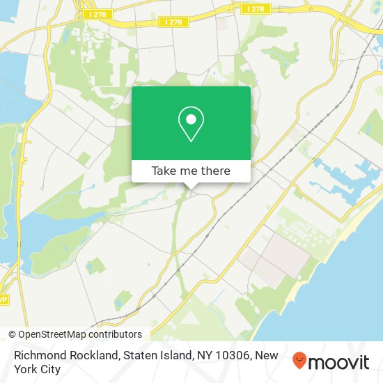 Mapa de Richmond Rockland, Staten Island, NY 10306