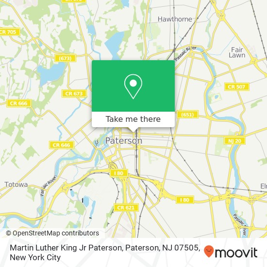 Mapa de Martin Luther King Jr Paterson, Paterson, NJ 07505