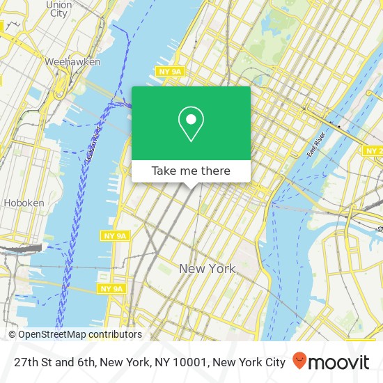 Mapa de 27th St and 6th, New York, NY 10001