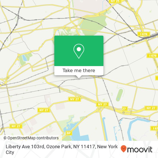 Mapa de Liberty Ave 103rd, Ozone Park, NY 11417