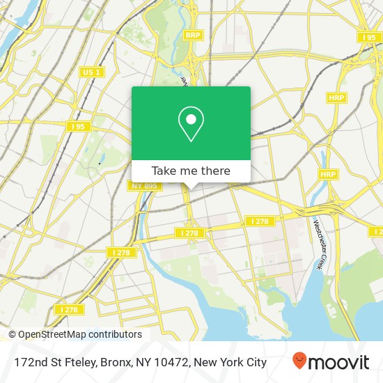 Mapa de 172nd St Fteley, Bronx, NY 10472