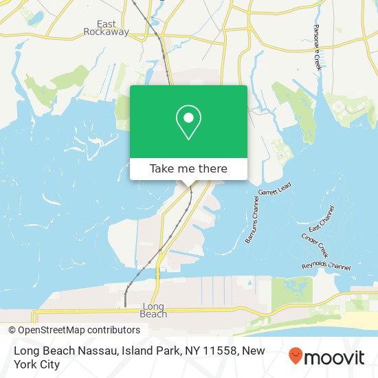 Mapa de Long Beach Nassau, Island Park, NY 11558