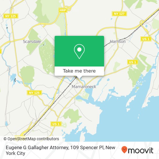 Mapa de Eugene G Gallagher Attorney, 109 Spencer Pl