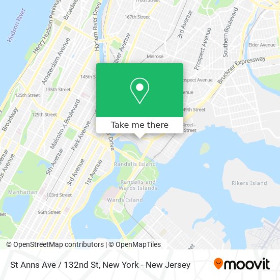 St Anns Ave / 132nd St map