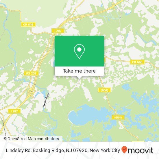Mapa de Lindsley Rd, Basking Ridge, NJ 07920