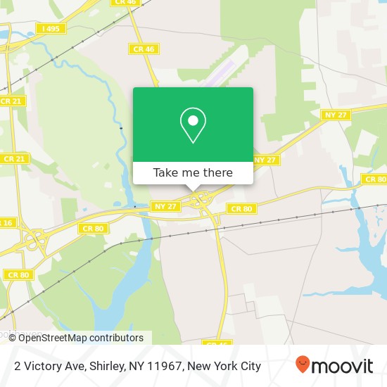 Mapa de 2 Victory Ave, Shirley, NY 11967
