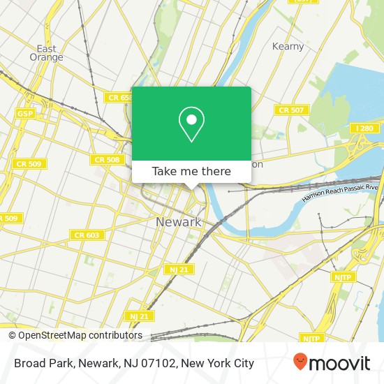 Mapa de Broad Park, Newark, NJ 07102