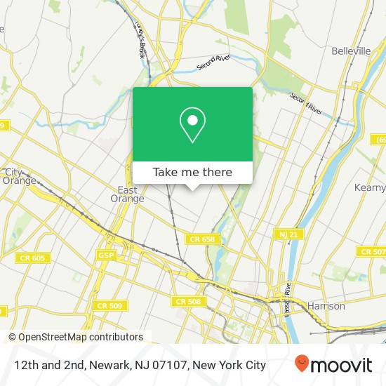 12th and 2nd, Newark, NJ 07107 map