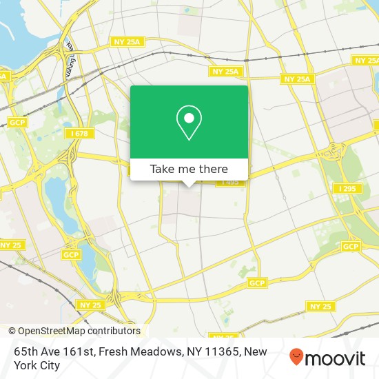 Mapa de 65th Ave 161st, Fresh Meadows, NY 11365