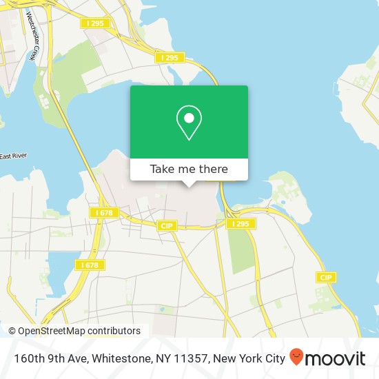 Mapa de 160th 9th Ave, Whitestone, NY 11357