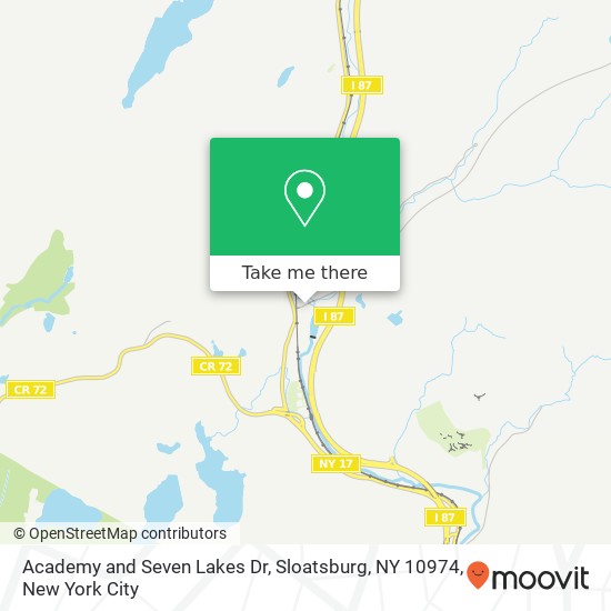 Mapa de Academy and Seven Lakes Dr, Sloatsburg, NY 10974