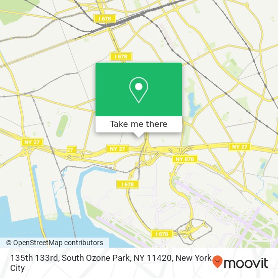Mapa de 135th 133rd, South Ozone Park, NY 11420