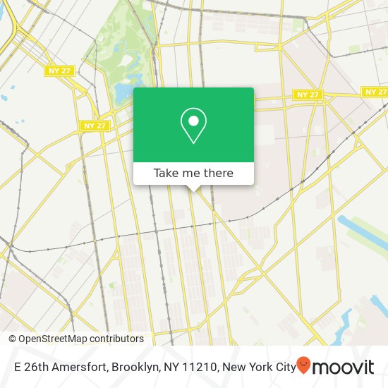 E 26th Amersfort, Brooklyn, NY 11210 map