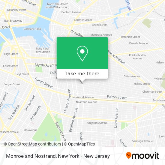 Monroe and Nostrand map