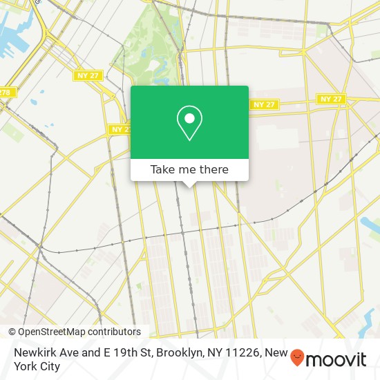 Mapa de Newkirk Ave and E 19th St, Brooklyn, NY 11226