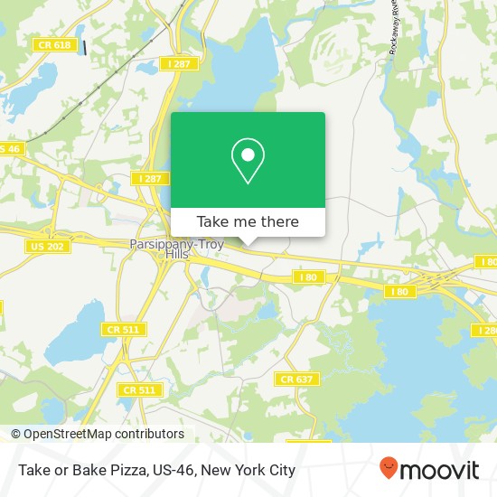 Take or Bake Pizza, US-46 map