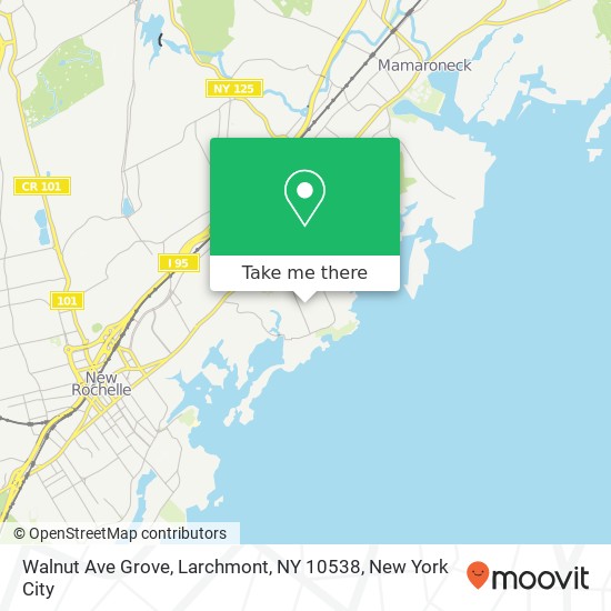 Mapa de Walnut Ave Grove, Larchmont, NY 10538