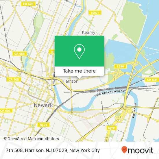 Mapa de 7th 508, Harrison, NJ 07029