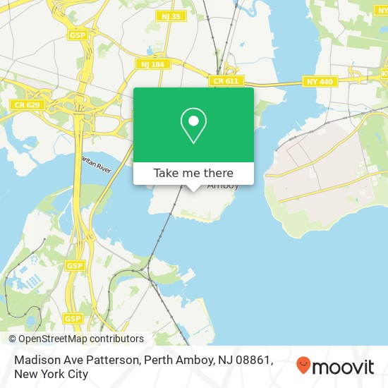 Madison Ave Patterson, Perth Amboy, NJ 08861 map