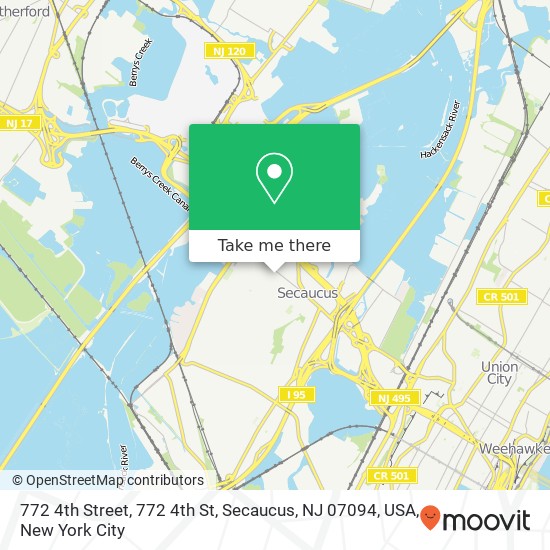 772 4th Street, 772 4th St, Secaucus, NJ 07094, USA map