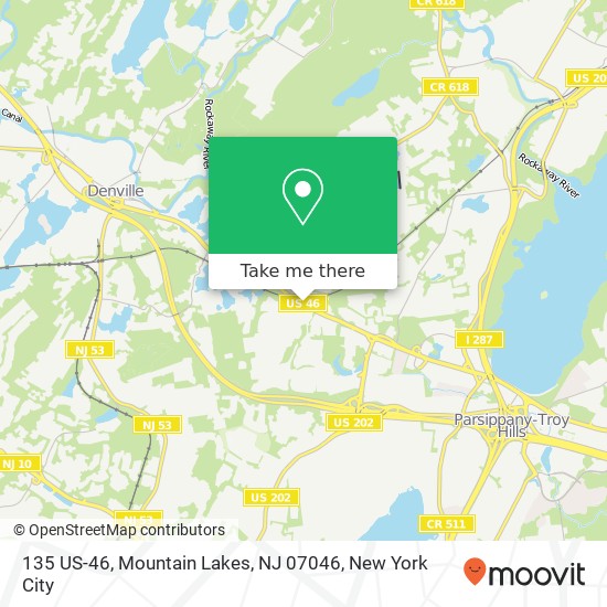 Mapa de 135 US-46, Mountain Lakes, NJ 07046