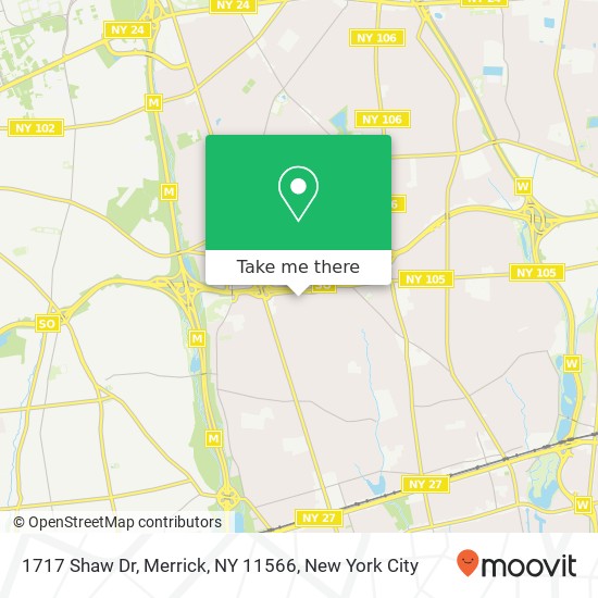 1717 Shaw Dr, Merrick, NY 11566 map