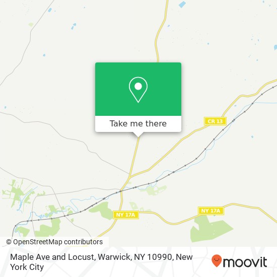 Mapa de Maple Ave and Locust, Warwick, NY 10990