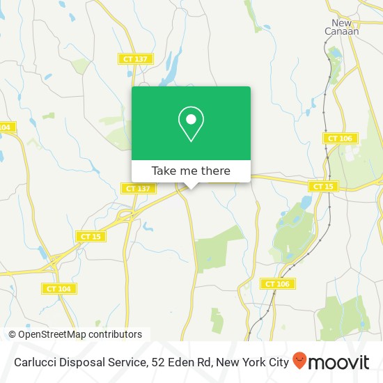 Mapa de Carlucci Disposal Service, 52 Eden Rd