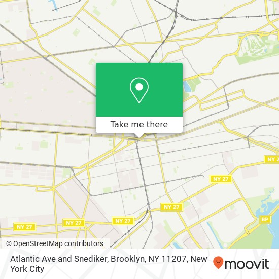 Mapa de Atlantic Ave and Snediker, Brooklyn, NY 11207