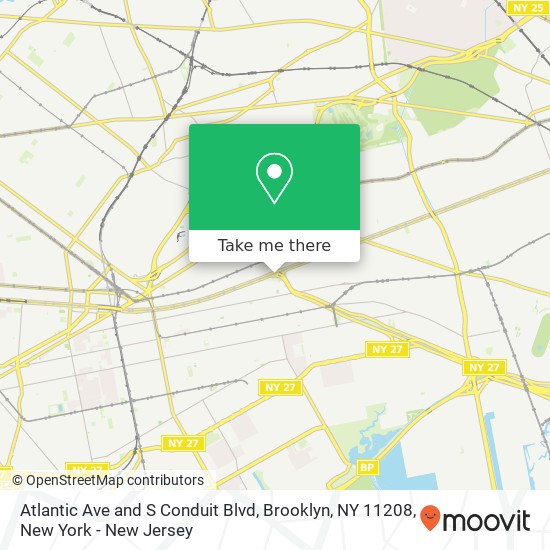 Mapa de Atlantic Ave and S Conduit Blvd, Brooklyn, NY 11208