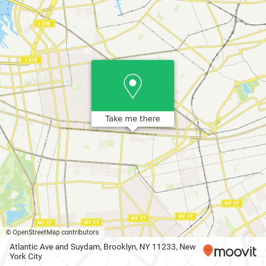 Atlantic Ave and Suydam, Brooklyn, NY 11233 map