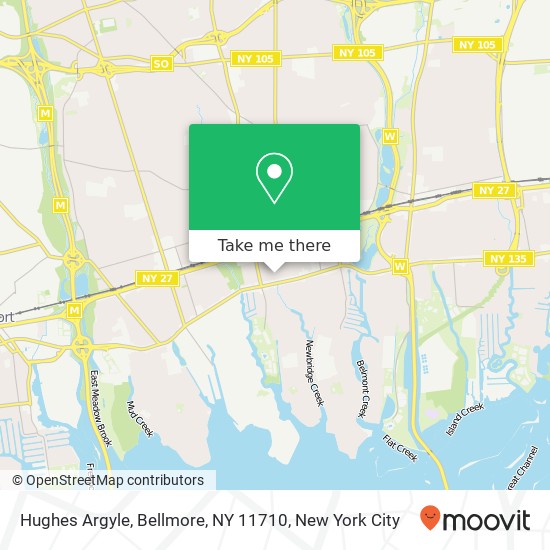 Mapa de Hughes Argyle, Bellmore, NY 11710