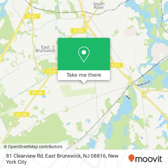 81 Clearview Rd, East Brunswick, NJ 08816 map