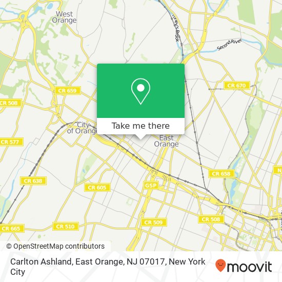 Carlton Ashland, East Orange, NJ 07017 map